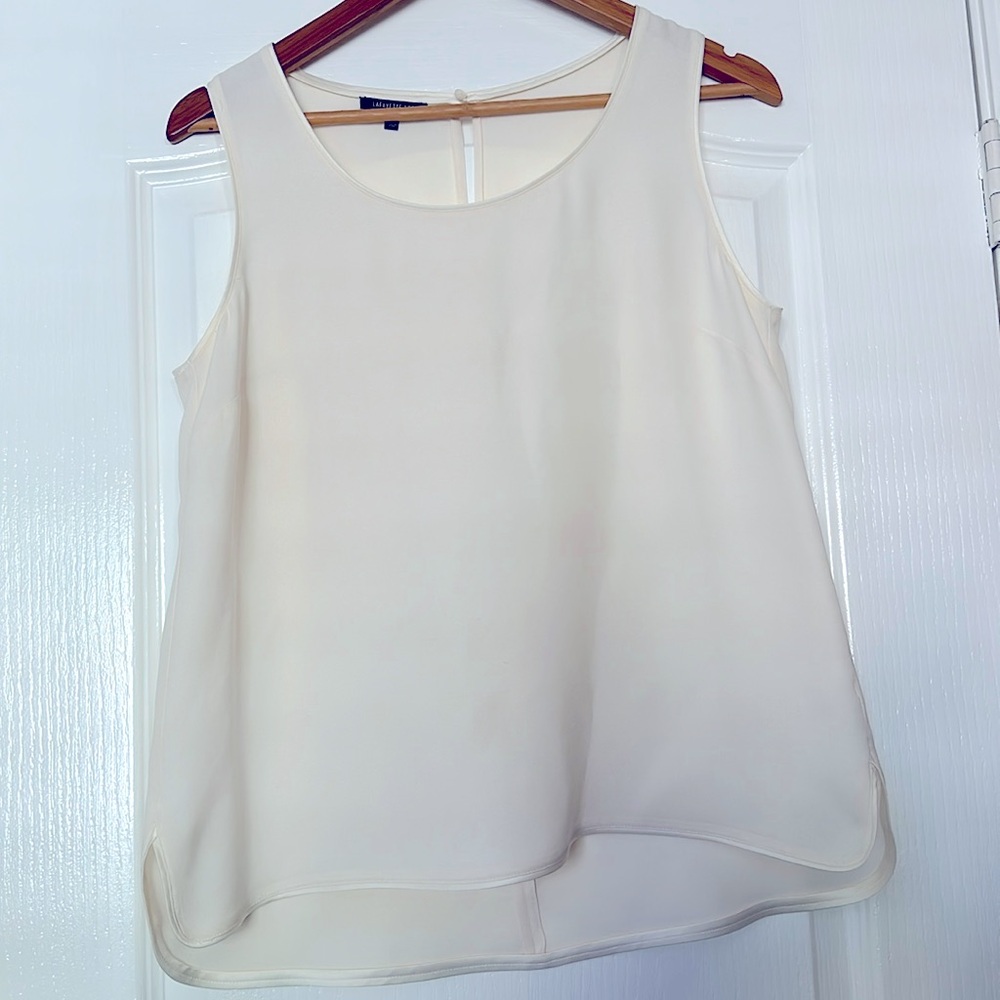 Lafayette 148 New York cream silk blouse